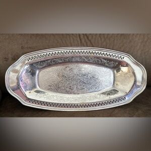 Elegant Silver Plated Serving Tray